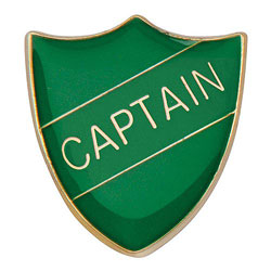 Scholar Pin Badge Captain Green 25mm