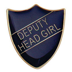 Scholar Pin Badge Deputy Head Girl Blue 25mm