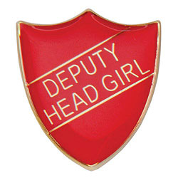 Scholar Pin Badge Deputy Head Girl Red 25mm