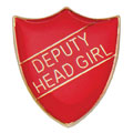 Scholar Pin Badge Deputy Head Girl Red 25mm