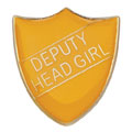 Scholar Pin Badge Deputy Head Girl Yellow 25mm