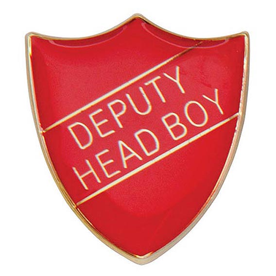 Scholar Pin Badge Deputy Head Boy Red 25mm