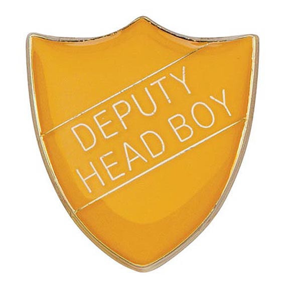 Scholar Pin Badge Deputy Head Boy Yellow 25mm