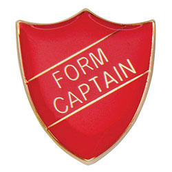 Scholar Pin Badge Form Captain Red 25mm