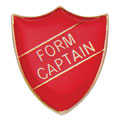 Scholar Pin Badge Form Captain Red 25mm