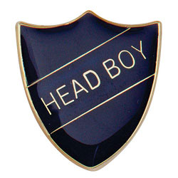 Scholar Pin Badge Head Boy Blue 25mm