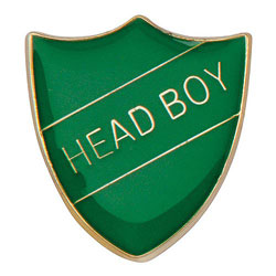 Scholar Pin Badge Head Boy Green 25mm
