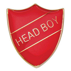 Scholar Pin Badge Head Boy Red 25mm