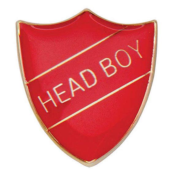 Scholar Pin Badge Head Boy Red 25mm