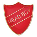 Scholar Pin Badge Head Boy Red 25mm
