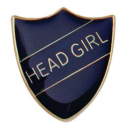 Scholar Pin Badge Head Girl Blue 25mm