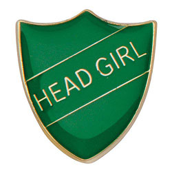 Scholar Pin Badge Head Girl Green 25mm