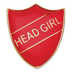 Scholar Pin Badge Head Girl Red 25mm