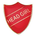 Scholar Pin Badge Head Girl Red 25mm