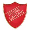 Scholar Pin Badge House Captain Red 25mm
