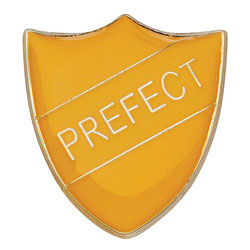 Scholar Pin Badge Prefect Yellow 25mm