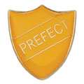 Scholar Pin Badge Prefect Yellow 25mm