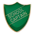 Scholar Pin Badge School Captain Green 25mm