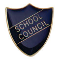 Scholar Pin Badge School Council Blue 25mm