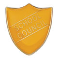 Scholar Pin Badge School Council Yellow 25mm