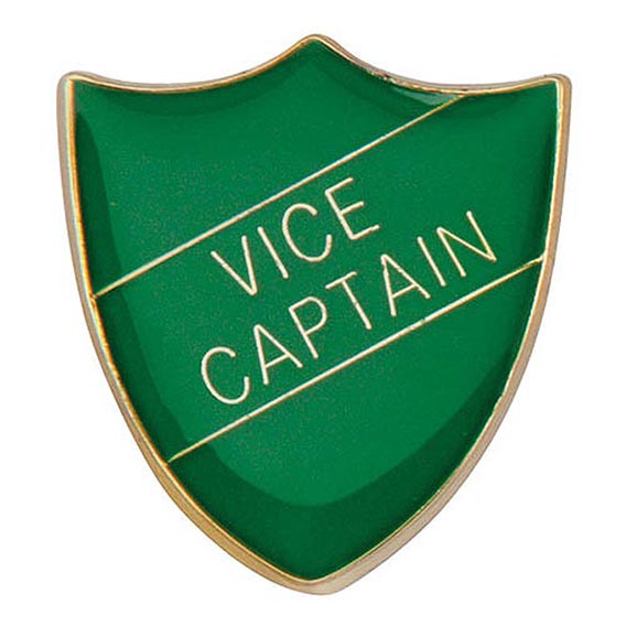 Scholar Pin Badge Vice Captain Green 25mm