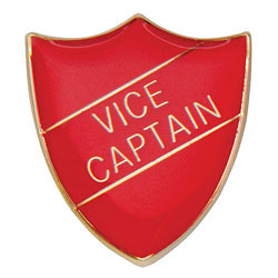 Scholar Pin Badge Vice Captain Red 25mm
