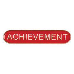 Scholar Bar Badge Achievement Red 40mm