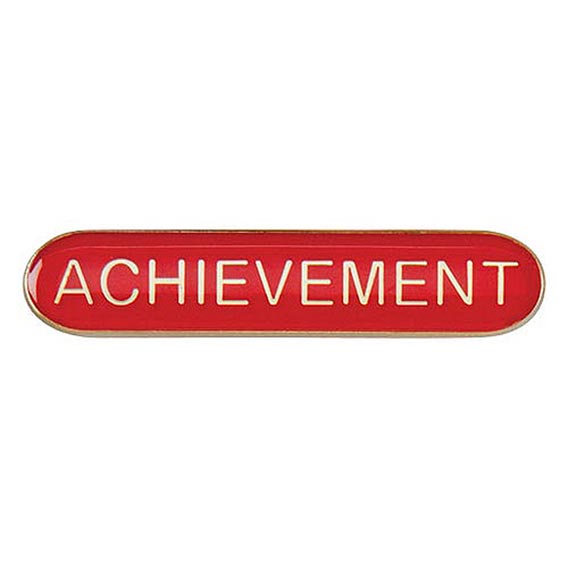 Scholar Bar Badge Achievement Red 40mm