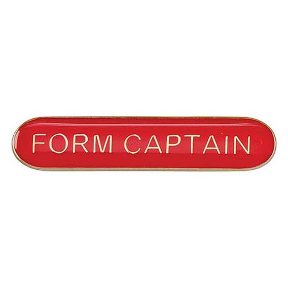 Scholar Bar Badge Form Captain Red 40mm