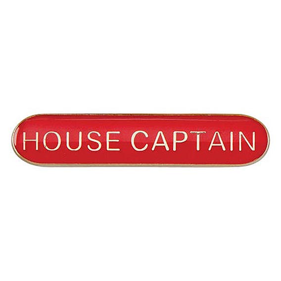 Scholar Bar Badge House Captain Red 40mm