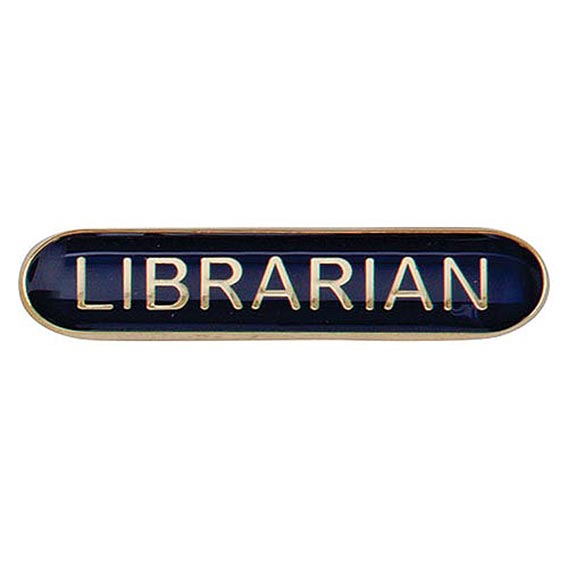 Scholar Bar Badge Librarian Blue 40mm