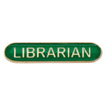 Scholar Bar Badge Librarian Green 40mm