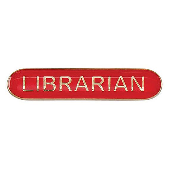 Scholar Bar Badge Librarian Red 40mm