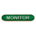 Scholar Bar Badge Monitor Green 40mm