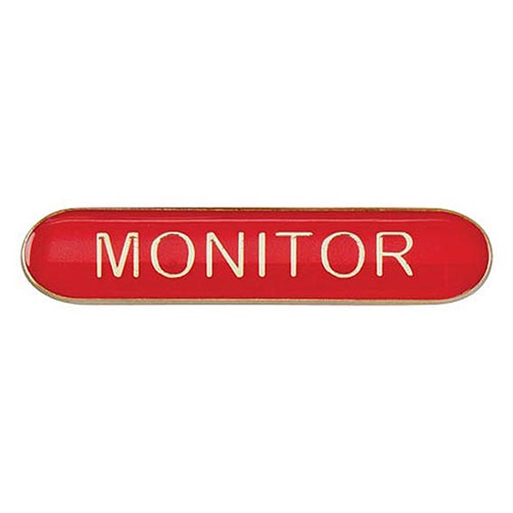 Scholar Bar Badge Monitor Red 40mm