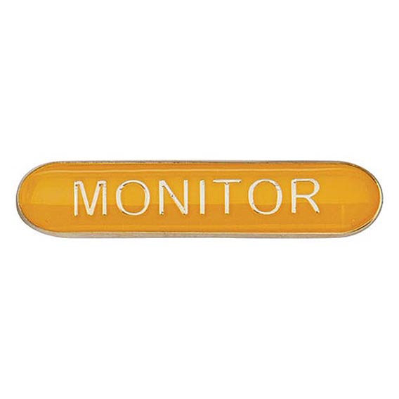 Scholar Bar Badge Monitor Yellow 40mm