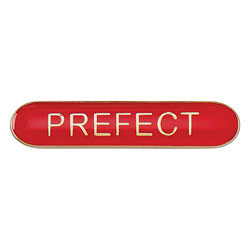 Scholar Bar Badge Prefect Red 40mm