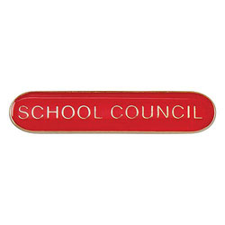 Scholar Bar Badge School Council Red 40mm