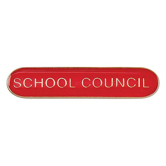 Scholar Bar Badge School Council Red 40mm