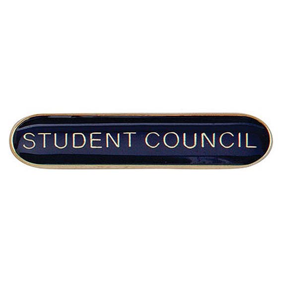 Scholar Bar Badge Student Council Blue 40mm