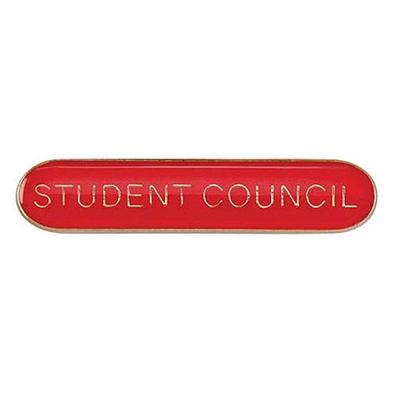 Scholar Bar Badge Student Council Red 40mm