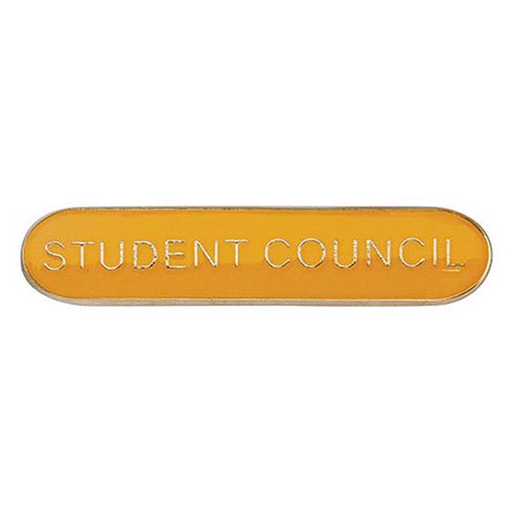 Scholar Bar Badge Student Council Yellow 40mm