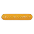 Scholar Bar Badge Student Council Yellow 40mm