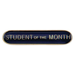 Scholar Bar Badge Student of Month Blue 40mm