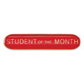 Scholar Bar Badge Student of Month Red 40mm