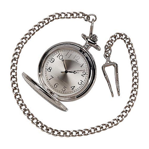 Timeless Pocket Watch Polished Steel 65mm