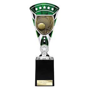 Green & Silver Cobra Star Tennis Cup 255mm