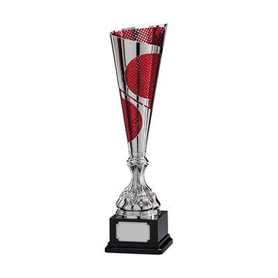 Quest Laser Cut Silver & Red Cup 465mm
