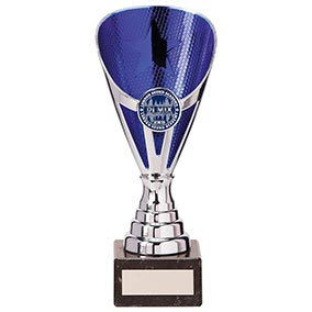Blue Silver Rising Stars Plastic Cup 185mm