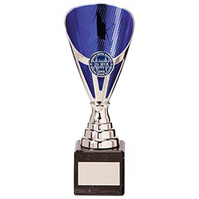 Blue Silver Rising Stars Plastic Cup 200mm